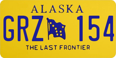 AK license plate GRZ154