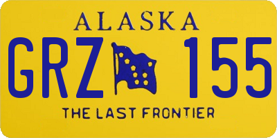 AK license plate GRZ155