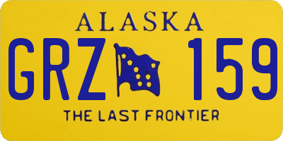 AK license plate GRZ159