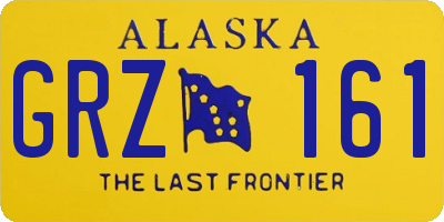 AK license plate GRZ161