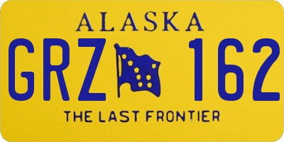 AK license plate GRZ162