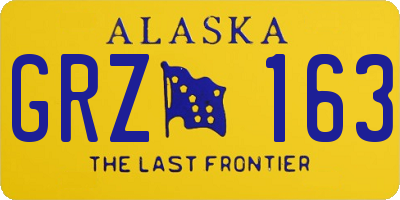 AK license plate GRZ163