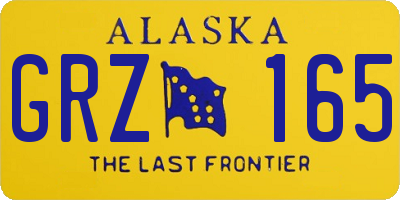 AK license plate GRZ165