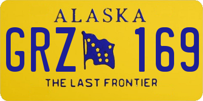 AK license plate GRZ169