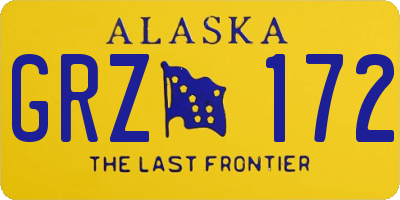 AK license plate GRZ172