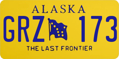 AK license plate GRZ173
