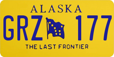 AK license plate GRZ177