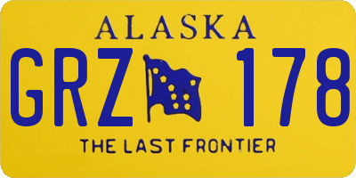 AK license plate GRZ178