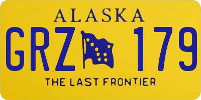 AK license plate GRZ179