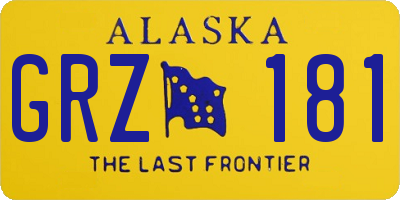 AK license plate GRZ181