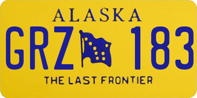 AK license plate GRZ183