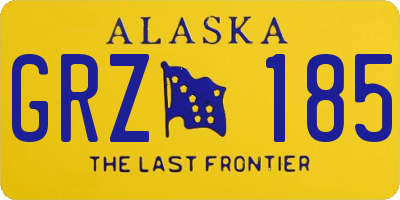 AK license plate GRZ185