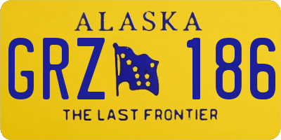 AK license plate GRZ186