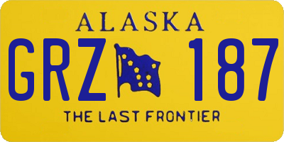 AK license plate GRZ187