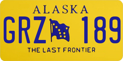 AK license plate GRZ189