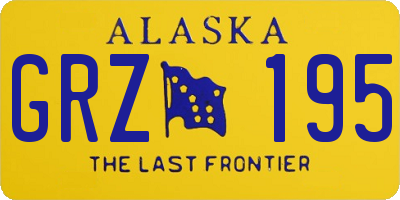 AK license plate GRZ195