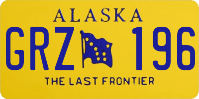 AK license plate GRZ196