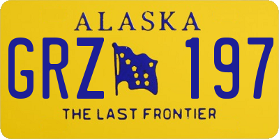 AK license plate GRZ197