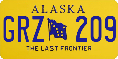 AK license plate GRZ209