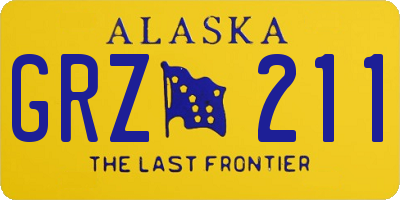 AK license plate GRZ211