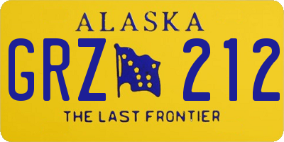 AK license plate GRZ212