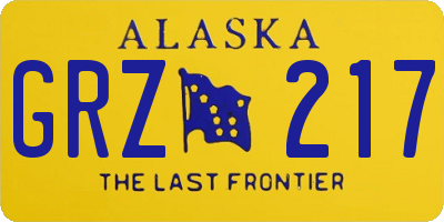 AK license plate GRZ217