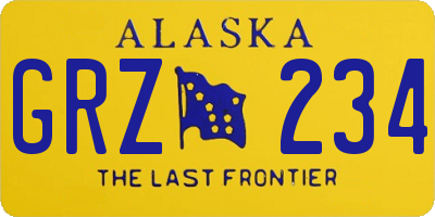 AK license plate GRZ234