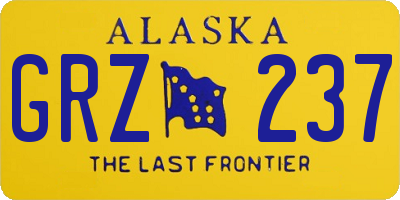 AK license plate GRZ237