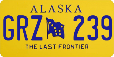 AK license plate GRZ239