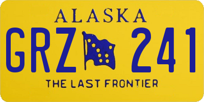 AK license plate GRZ241