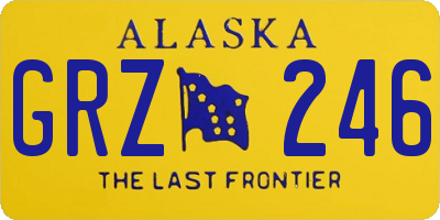 AK license plate GRZ246