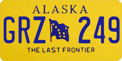 AK license plate GRZ249