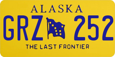 AK license plate GRZ252