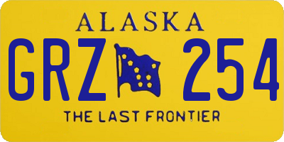 AK license plate GRZ254