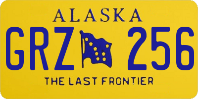 AK license plate GRZ256