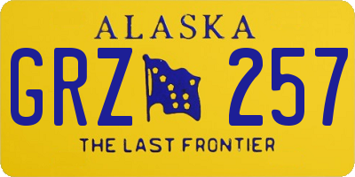 AK license plate GRZ257