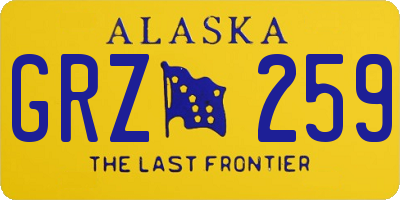 AK license plate GRZ259