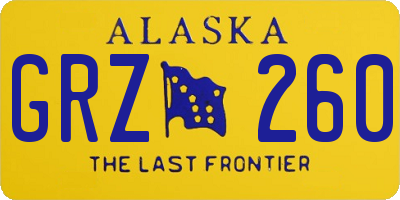 AK license plate GRZ260