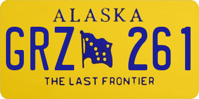AK license plate GRZ261