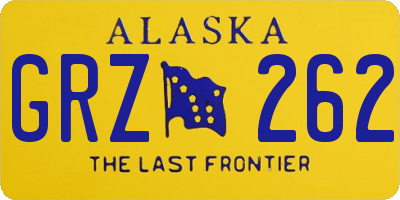 AK license plate GRZ262