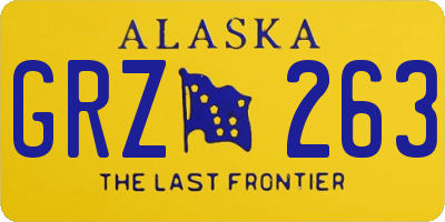 AK license plate GRZ263