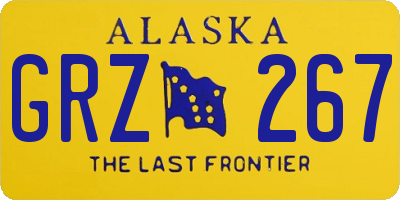 AK license plate GRZ267