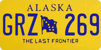 AK license plate GRZ269