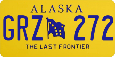 AK license plate GRZ272