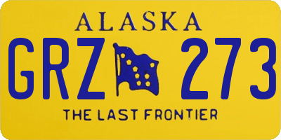 AK license plate GRZ273