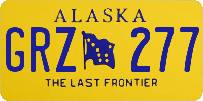 AK license plate GRZ277