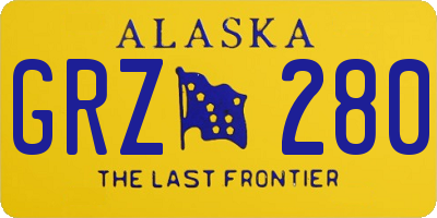 AK license plate GRZ280