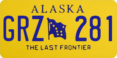 AK license plate GRZ281