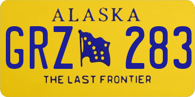 AK license plate GRZ283