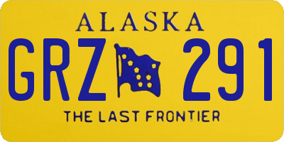 AK license plate GRZ291